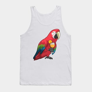 Parrot with Glass of Orange juice Tank Top